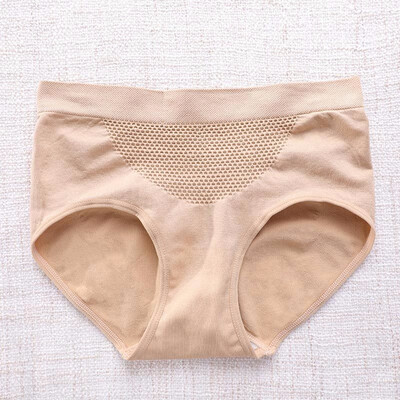 

New womens underwear 3D seamless high-elastic honeycomb abdomen womens underwear cotton mid-rise underwear ladies sexy briefs