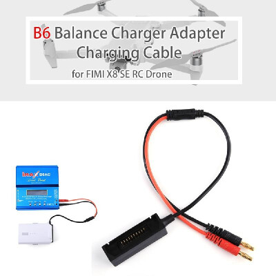 

2 in 1 B6B6AC Balance Charger Adapter Charging Cable for 2 FIMI X8 SE RC Drone Batteries