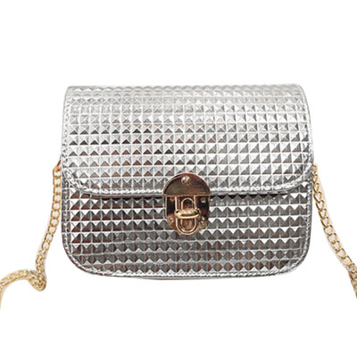 

Retro Women Embossed Faux Leather Twist Lock Rivet Pouch Crossbody Shoulder Bag