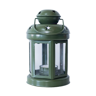 

Toponeto Christmas European Wrought Iron Windproof Lamp Candle Decorative Candlestick