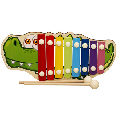 

Gobestart Baby Kid Musical Toys Wooden Xylophone Eight-Tone Piano Early Education A