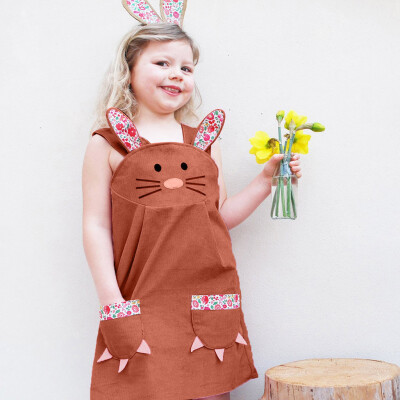 

Toddler Kids Baby Girl Easter Floral Cartoon Bunny Rabbit Princess Dress Outfit