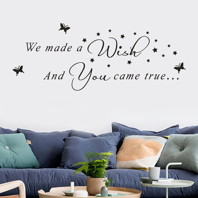 

〖Follure〗We Made a Wish Vinyl Decal Art Wall Sticker DIY Home Room Decor