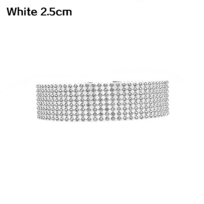 

Womens Fashion Full Rhinestones Sparkling Choker Short Collar Necklace Jewelry