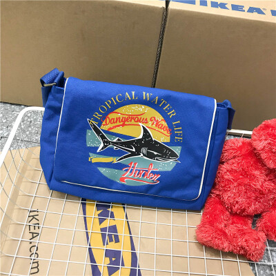 

Korean version of single-shoulder canvas bag hand-held oblique Bag ins Campus Simple Student Literature&Art Xiaoqing Fresh Sh
