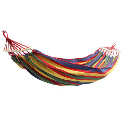 

Double 2 Person Cotton Fabric Canvas Travel Hammocks 450lbs Ultralight Camping Hammock Portable Beach Swing Bed with Hardwood Spre, 280150cm 2 People Portable Outdoor Canvas Camping Hammock Bend Wood Stick steady Hamak Garden Swing Hanging Chair Hangmat