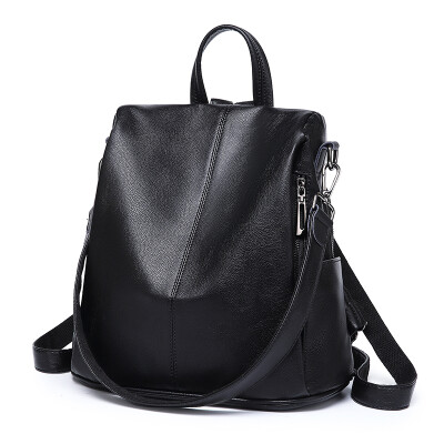 

Leather shoulder bag womens stylish minimalist anti-theft leather backpack shoulder bag dual-use star