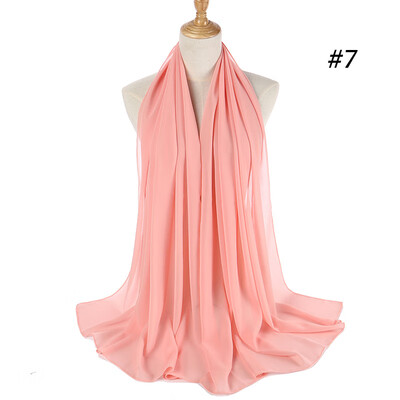 

Monochrome ethnic pearl chiffon bubble towel headband selling high quality Muslim women hijab scarf