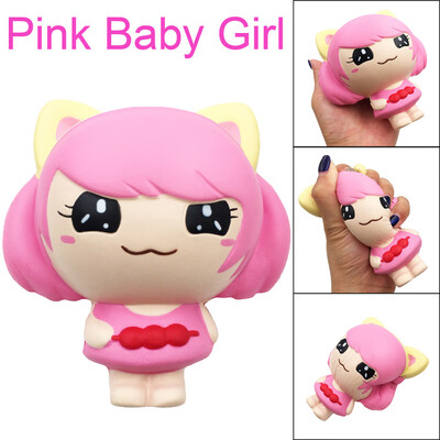 

YIWULASquishies Kawaii Pink Baby Girl Slow Rising Fruits Scented Stress Relief Toys