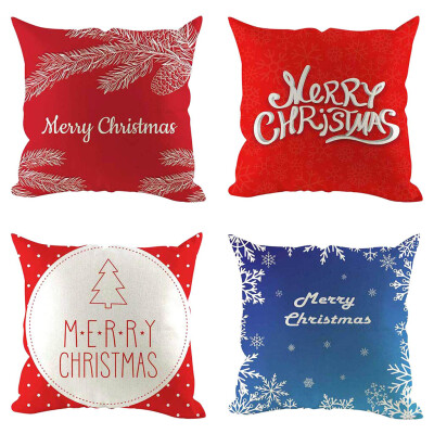 

Siaonvr 4Pcs Christmas Pillow Cover Pillowcases Decorative Sofa Cushion Cover Decoration