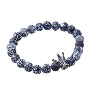 

Fashion Charm Men Bracelet Pave Black Stone Bead Bracelet for Men Women Luxury Jewelry gift
