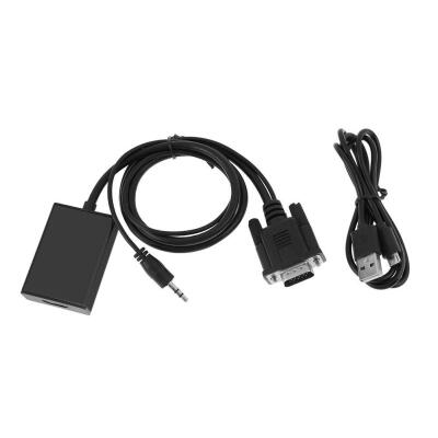 

VGA to HDMI Male to Female 1080P Adapter Converter wUSB Power Supply Cable