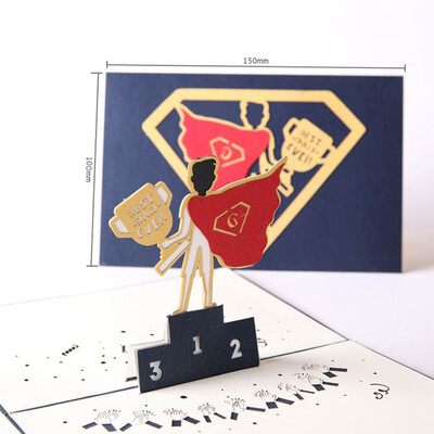 

Toponeto Fathers Day Up Card Gifts Handmade Greeting Postcard I Love Dad Creative