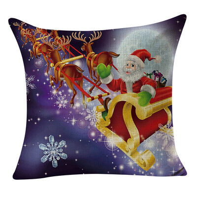 

Siaonvr Christmas Pillow Cover Linen Pillowcases Decorative Home Decoration 45x45cm