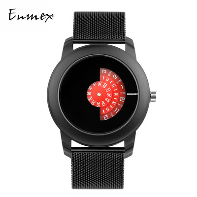 

Qixi Festivals gift translation Enmex all-black lens concept tonal watch movement digital tide cool watch
