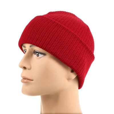 

Pure Color Striped Warm Knitting Wool Beanie Outdoor Riding Unisex Knitted Hat