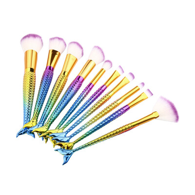 

Toponeto 10PCS Make Up Foundation Eyebrow Eyeliner Blush Cosmetic Concealer Brushes