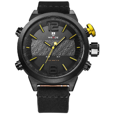 

WEIDE WH6101 Dual Display Two Movement Quartz Digtal Men Watch Military Army Watch 3ATM Waterproof LED Backlight Dual Time Zone We