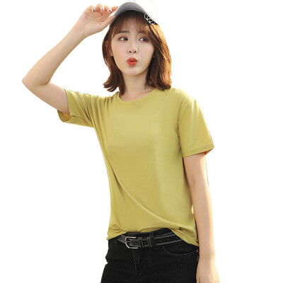 

Womens O-Neck Solid Short Sleeve Loose T-Shirt