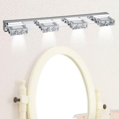 

Modern Warm WhiteWhite 4 LED Crystal Mirror Front Wall Light Toilet Bathroom Decor Lamp Wall Lamp Wall Light