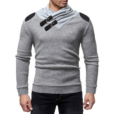 

Leif Nelson Mens Pullover Knitted Pullover Hoodie Shawl Collar Sweatshirt Long Sleeve Sweater Zipper Slim Fit LN1585