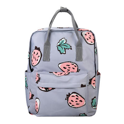 

Cartoon Print Women Canvas Backpacks Large Capacity School Shoulder Handbag