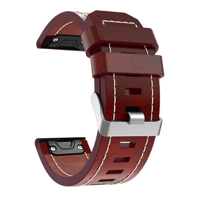 

〖Follure〗Leather Sport Watch Band Quick fit Bracelet Straps For Garmin Fenix 5X5X Plus