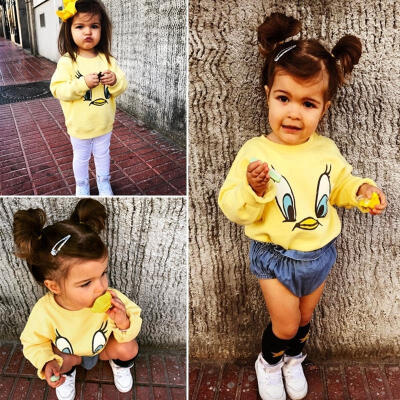 

Toddler Kid Baby Girl Boy Cartoon Cotton T-shirt Top Sweatshirts Sweater Clothes