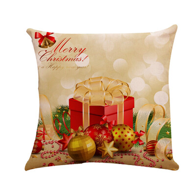 

Tailored Happy Christmas Pillow Cases Sofa Cushion Cover Home Decor Pillow Case