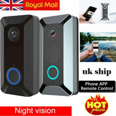 

UK V6 Smart WiFi Doorbell Camera Video Wireless Remote Bell CCTV Chime Phone APP