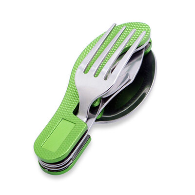 

Portable Folding Outdoor Tableware Knife Fork Spoon Bottle Opener Camping Kit