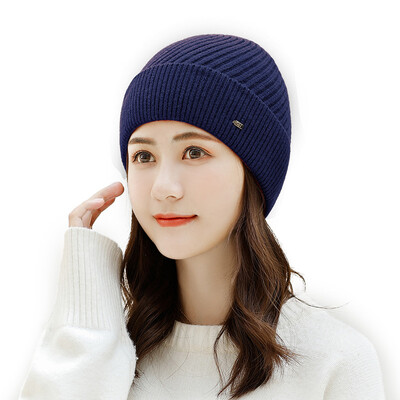

Wholesale of New Winter Gentlemens Outdoor Pure-color Flanging Wool Hats&Dome Knitting Hats