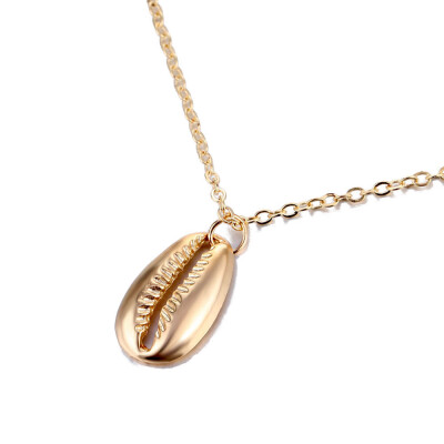 

Bohemian Cowrie Conch Shell Pendant Necklace for Women Fashion Simple Ocean Beach Seashell Necklaces Boho Shell Jewelry