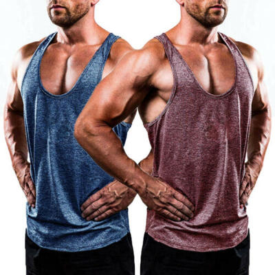 

New Gym Mens Muscle Sleeveless Tank Top T-Shirt Bodybuilding Sport Fitness Vest