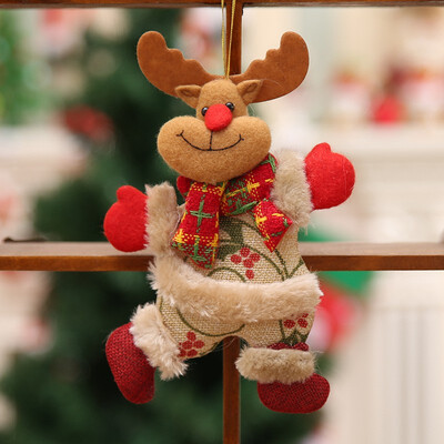 

Christmas Christmas Tree Accessories Christmas Doll Dancing Old Man Snowman Deer Bear Fabric Doll Hanging Gifts