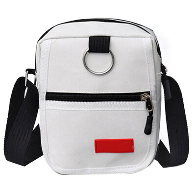 

Fashion Women Color Block Wide Strap Zipper Small Crossbody Shoulder Canvas Bag
