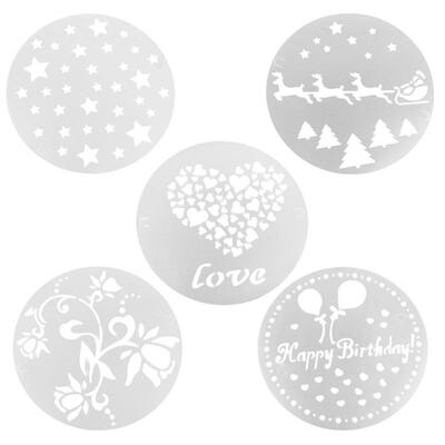 

Greensen 5PCS Plastic Baking Tool Cake Decorating Tools Chocolate Spray Mold