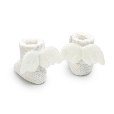 

Winter Newborn Baby Boy Girl Shoes Knitted Boots Soft Toddler Super Warm Wings Slip-On Soft Kids Baby Crib Boots