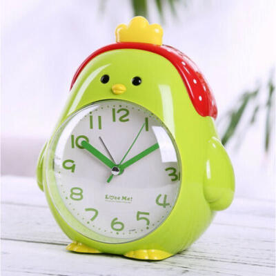 

Cartoon Chicken Shape Mute Alarm Clock with Night Light for Student Kids Bedroom