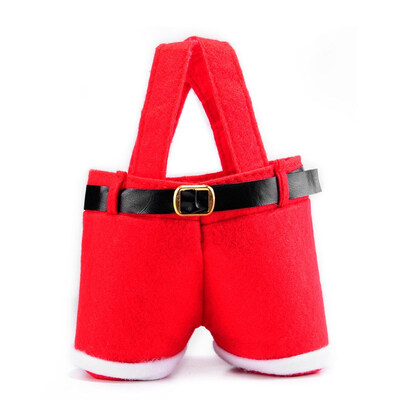 

FUNNYBUNNY Christmas Candy Bag Santa Pants Gift&Treat Bags with Handle Portable Candy Gift Baskets Gift Wrap for Wedding