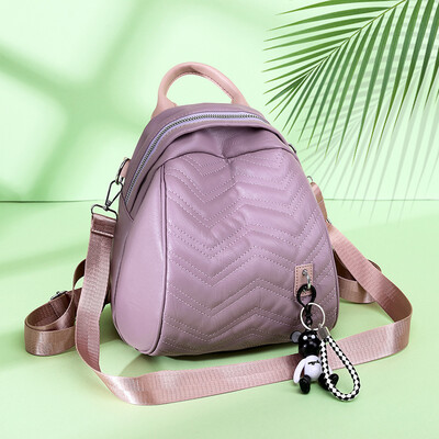 

Backpack female new fashion embroidery thread multi-function billiard backpack wild simple travel backpack