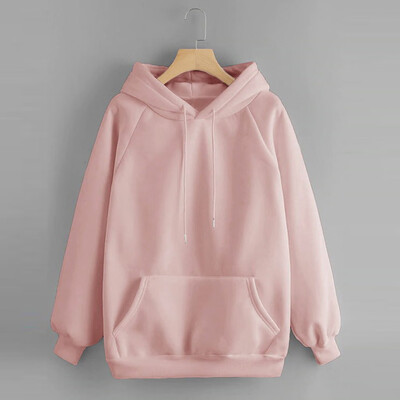 

Roseonmyhand Womens Casual Solid Color Hooded Pocket Long Sleeve Pullover Sweatshirt
