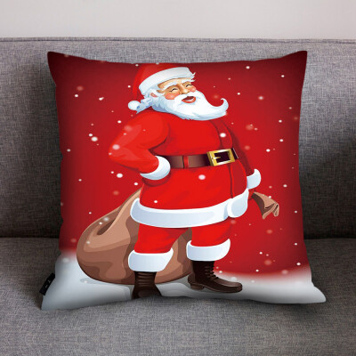 

〖Follure〗Merry Christmas Print Pillow Case Polyester Sofa Car Cushion Cover Home Decor
