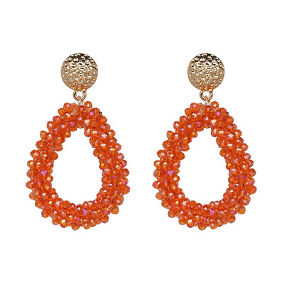 

Bohemian Earrings For Women Crystal And Stone Beads By Handmade Zinc Alloy Big Long Earrings Vintage 2019 Fashion Jewelry