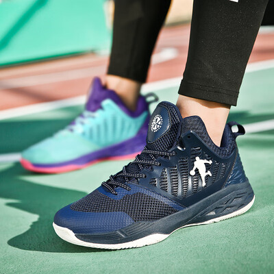 

2019 New Mandarin Duck Basketball Shoes Low Top Mens Shoes Ventilated Mesh Sports Shoes Students Anti-slip Wear Resistant Shoes