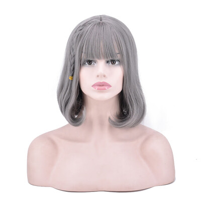 

Gobestart Synthetic Women Fashion Lady Braid Short Curly Hair Cosplay Party Wig For Daily
