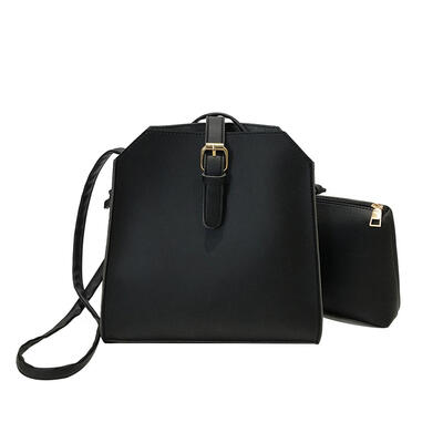 

2pcsset Solid Color Shoulder Handbags Women Leather Crossbody Bags Clutch