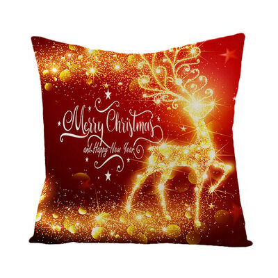 

2020 New Merry Christmas Pillow Cases Cotton Linen Sofa Cushion Cover Home Decor Bless 18X18