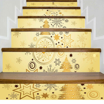

〖Follure〗Christmas 3D Simulation stair stickers Waterproof Wall Stickers DIY Home Decor