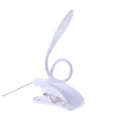 

LED USB Eye-protection Reading Night Light Clamp Kids Study Desk LampWhite